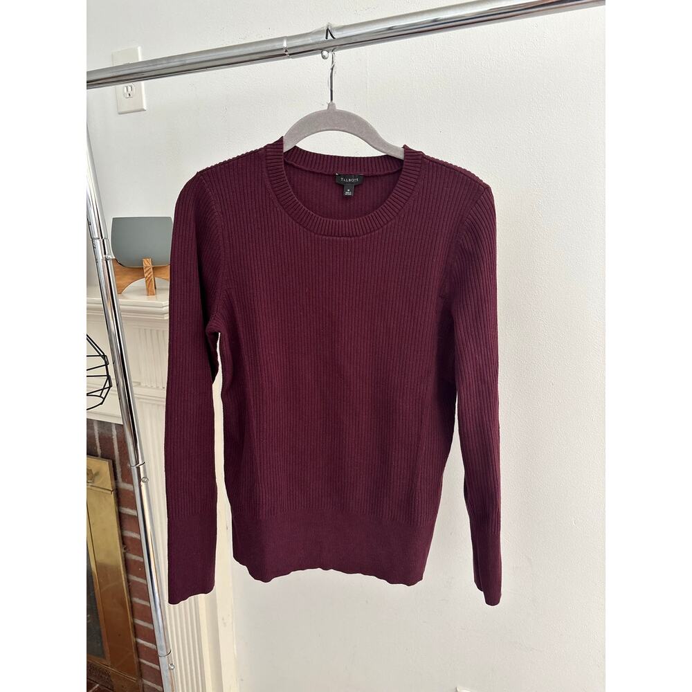 Talbots Ribbed Sweater
Burgundy Crew Neck Cotton Modal Long Sleeve Knit Top - Picture 6 of 14